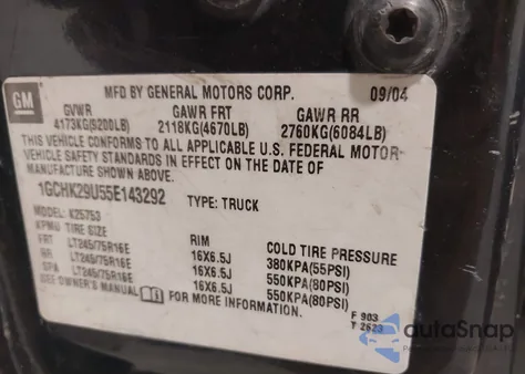 2005 Chevrolet Silverado 2500Hd Lt z USA, uszkodzony, nr VIN 1GCHK29U55E143292